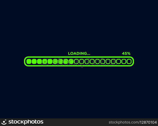 Loading Progress Bar Icon Vector Template