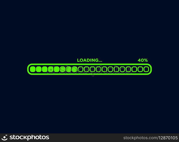 Loading Progress Bar Icon Vector Template