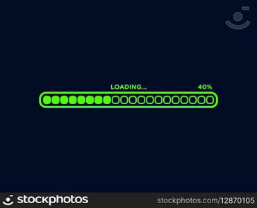 Loading Progress Bar Icon Vector Template