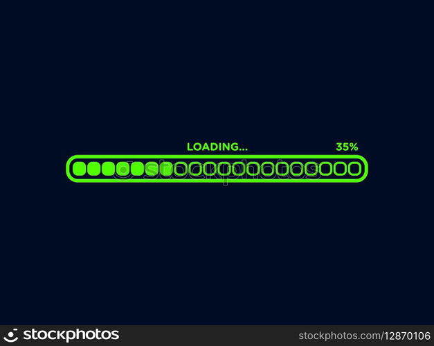Loading Progress Bar Icon Vector Template