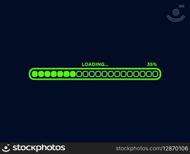 Loading Progress Bar Icon Vector Template