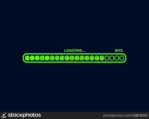 Loading Progress Bar Icon Vector Template