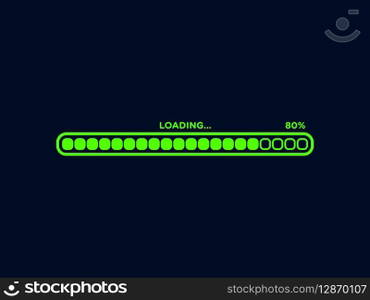 Loading Progress Bar Icon Vector Template