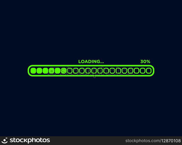 Loading Progress Bar Icon Vector Template