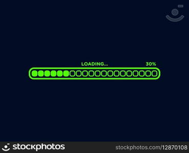 Loading Progress Bar Icon Vector Template