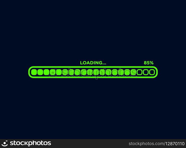 Loading Progress Bar Icon Vector Template