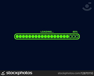 Loading Progress Bar Icon Vector Template