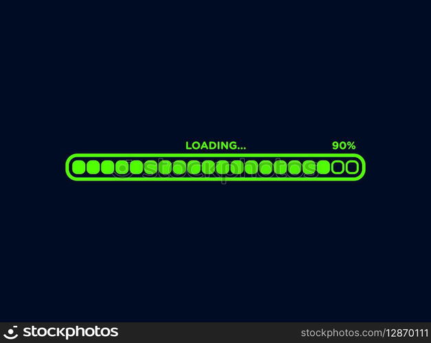 Loading Progress Bar Icon Vector Template