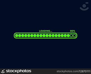 Loading Progress Bar Icon Vector Template