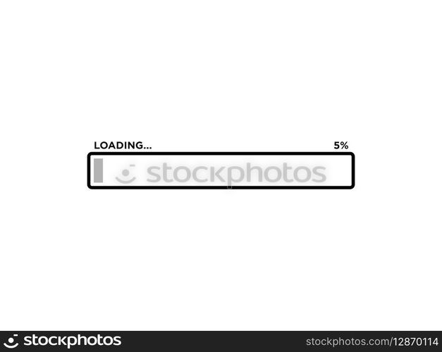 Loading Progress Bar Icon Vector Template