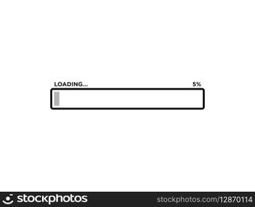 Loading Progress Bar Icon Vector Template