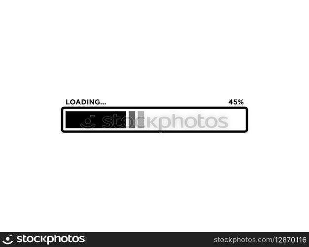Loading Progress Bar Icon Vector Template