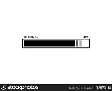 Loading Progress Bar Icon Vector Template