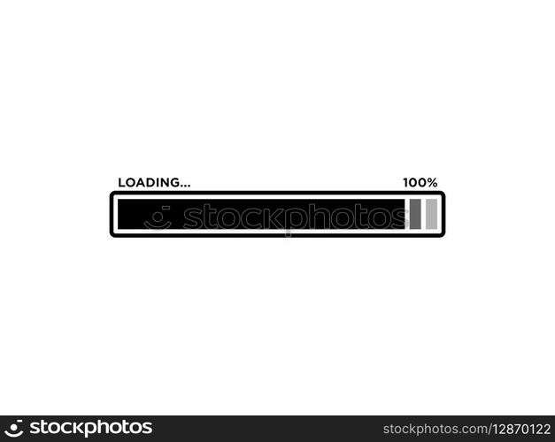 Loading Progress Bar Icon Vector Template