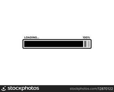 Loading Progress Bar Icon Vector Template