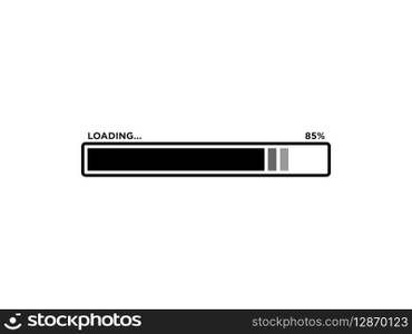 Loading Progress Bar Icon Vector Template