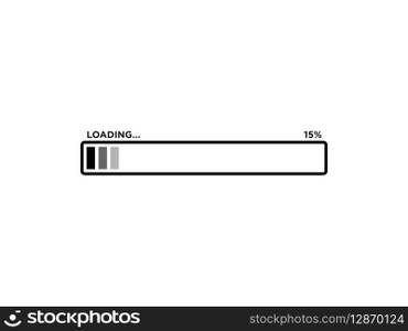 Loading Progress Bar Icon Vector Template