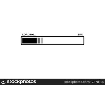 Loading Progress Bar Icon Vector Template