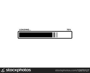 Loading Progress Bar Icon Vector Template
