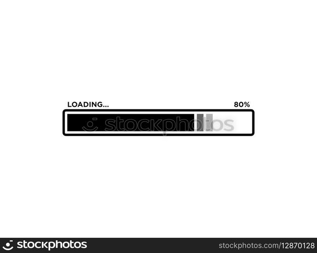Loading Progress Bar Icon Vector Template