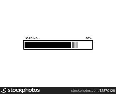 Loading Progress Bar Icon Vector Template