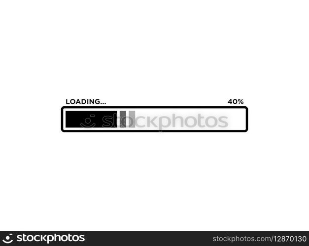 Loading Progress Bar Icon Vector Template