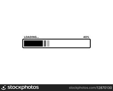 Loading Progress Bar Icon Vector Template