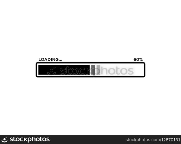 Loading Progress Bar Icon Vector Template