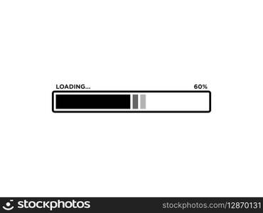 Loading Progress Bar Icon Vector Template