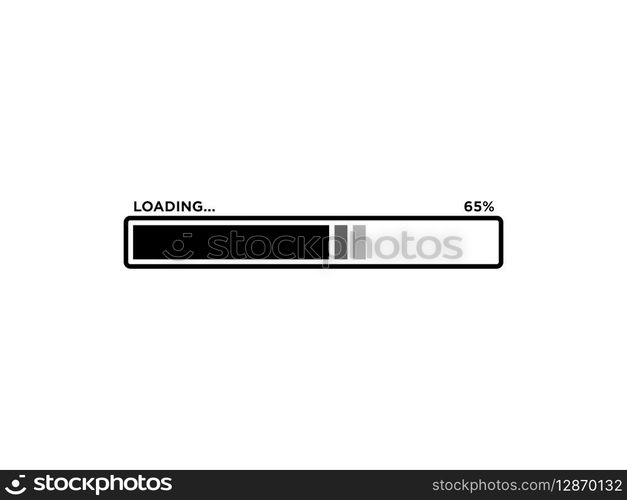 Loading Progress Bar Icon Vector Template