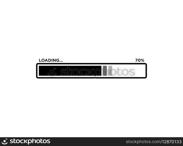 Loading Progress Bar Icon Vector Template