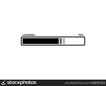 Loading Progress Bar Icon Vector Template