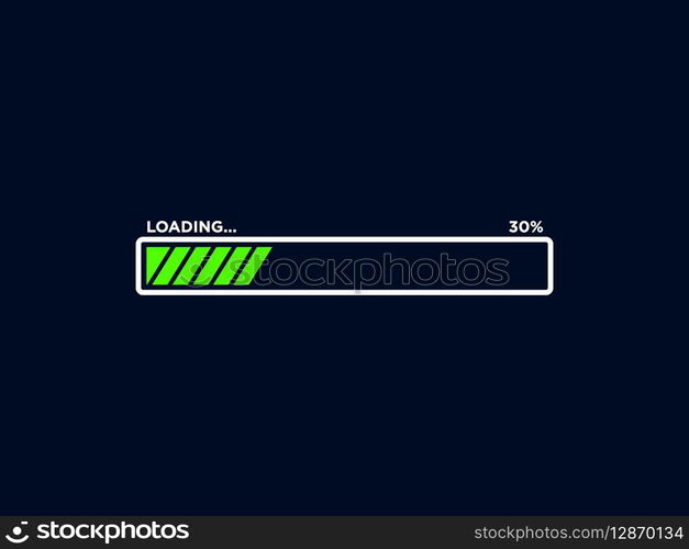 Loading Progress Bar Icon Vector Template