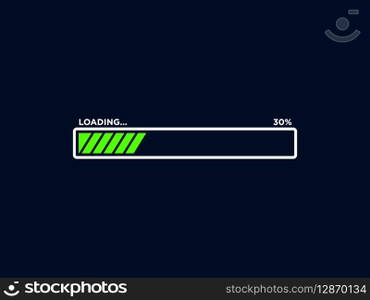 Loading Progress Bar Icon Vector Template