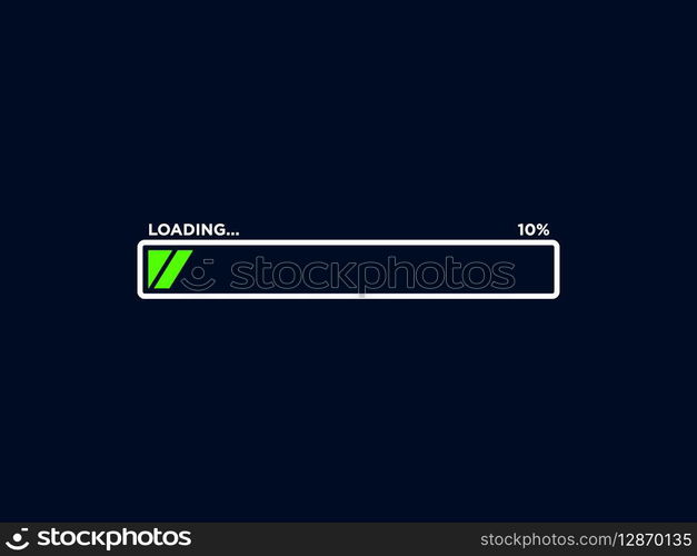 Loading Progress Bar Icon Vector Template