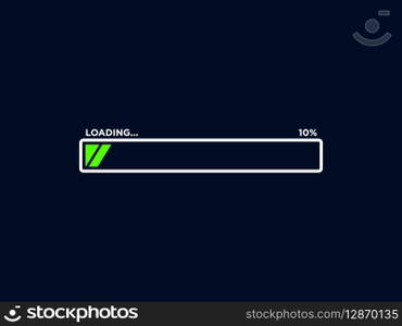 Loading Progress Bar Icon Vector Template