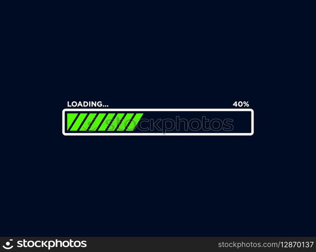 Loading Progress Bar Icon Vector Template