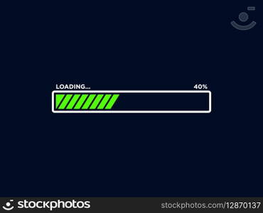 Loading Progress Bar Icon Vector Template