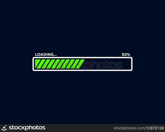 Loading Progress Bar Icon Vector Template