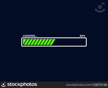 Loading Progress Bar Icon Vector Template