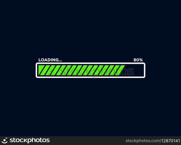 Loading Progress Bar Icon Vector Template