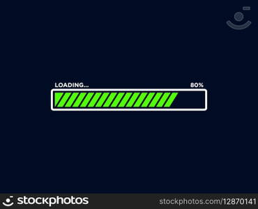 Loading Progress Bar Icon Vector Template