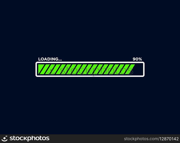 Loading Progress Bar Icon Vector Template