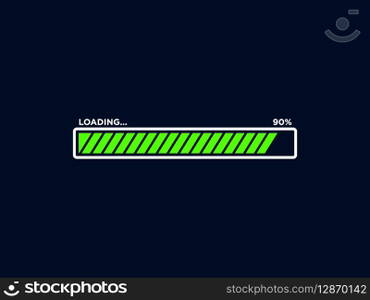 Loading Progress Bar Icon Vector Template