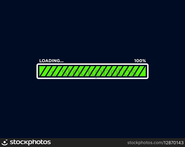 Loading Progress Bar Icon Vector Template