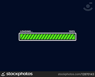 Loading Progress Bar Icon Vector Template