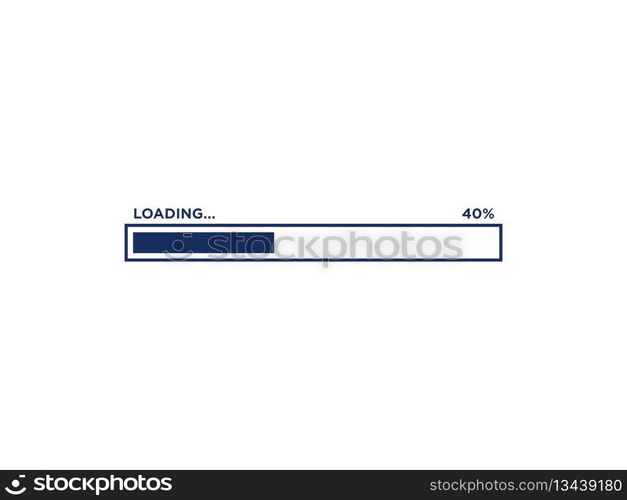 Loading Progress Bar Icon Vector Template