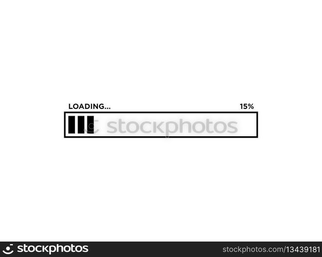Loading Progress Bar Icon Vector Template