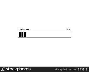 Loading Progress Bar Icon Vector Template