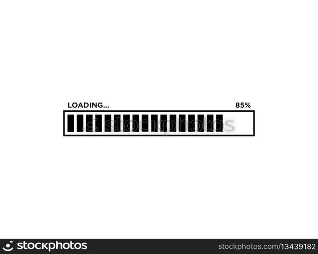 Loading Progress Bar Icon Vector Template